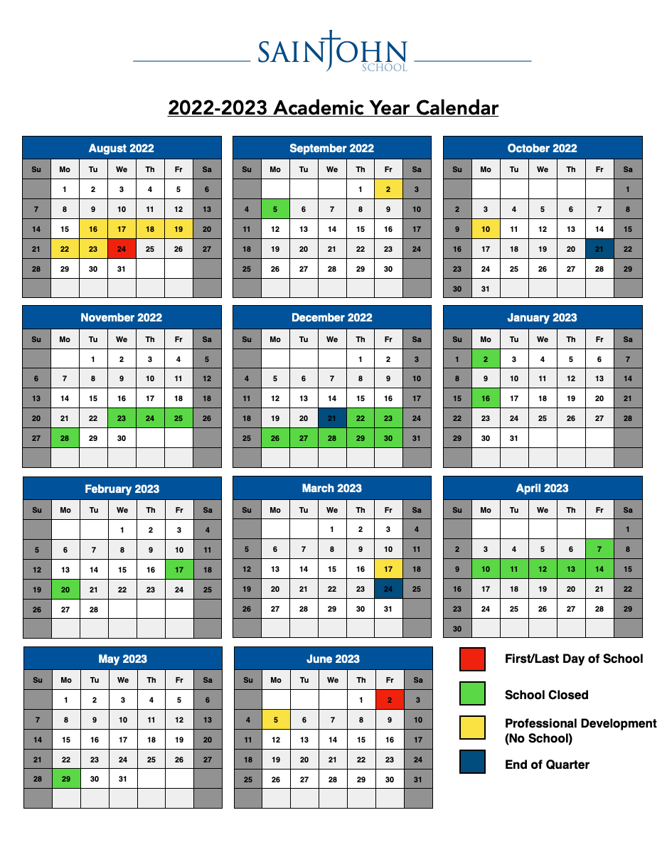 school-calendar-saint-john-school